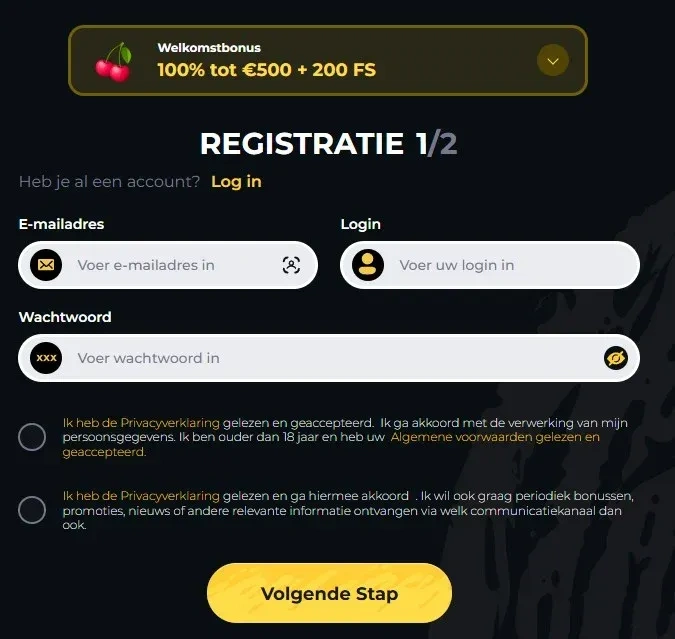 boomerang casino registratie